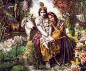 Tantra/Tantric Couple Krishna Radha Cow